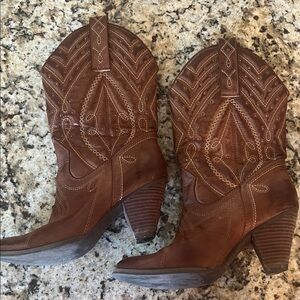 Very Volatile Tan Western Heeled Boots